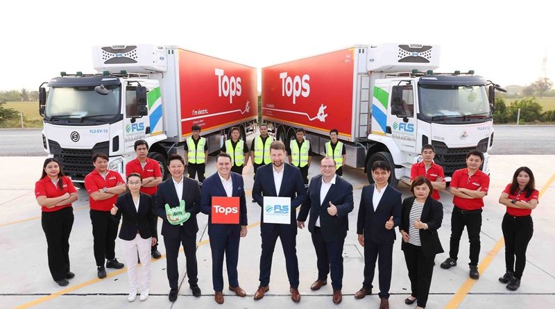 ท็อปส์ ในเครือเซ็นทรัล รีเทล จับมือ เอฟแอลเอส กรุ๊ป เปิดตัว ‘EV TRUCK’ รถพลังไฟฟ้าขนส่งของสด!