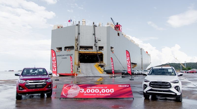 อีซูซุขับเคลื่อนเศรษฐกิจ ส่งออกรถจากฐานการผลิตไทยไปตลาดโลกครบ 3 ล้านคัน