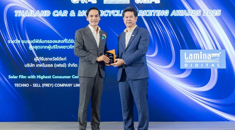 “ลามิน่า”  รับรางวัลฟิล์มกรองแสงที่ได้รับความเชื่อมั่นสูงสุด ประจำปี 2568