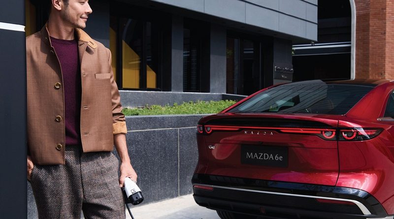 มาสด้าบุกตลาดรถไฟฟ้าเต็มรูปแบบ เปิดตัว The All-Electric Mazda6e