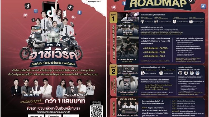 ยามาฮ่าเปิดเวที “ยามาฮ่า อาชีเวิร์ค” ปลุกพลังครีเอเตอร์อาชีวะ เรียนจริง ทำคอนเทนต์จริง